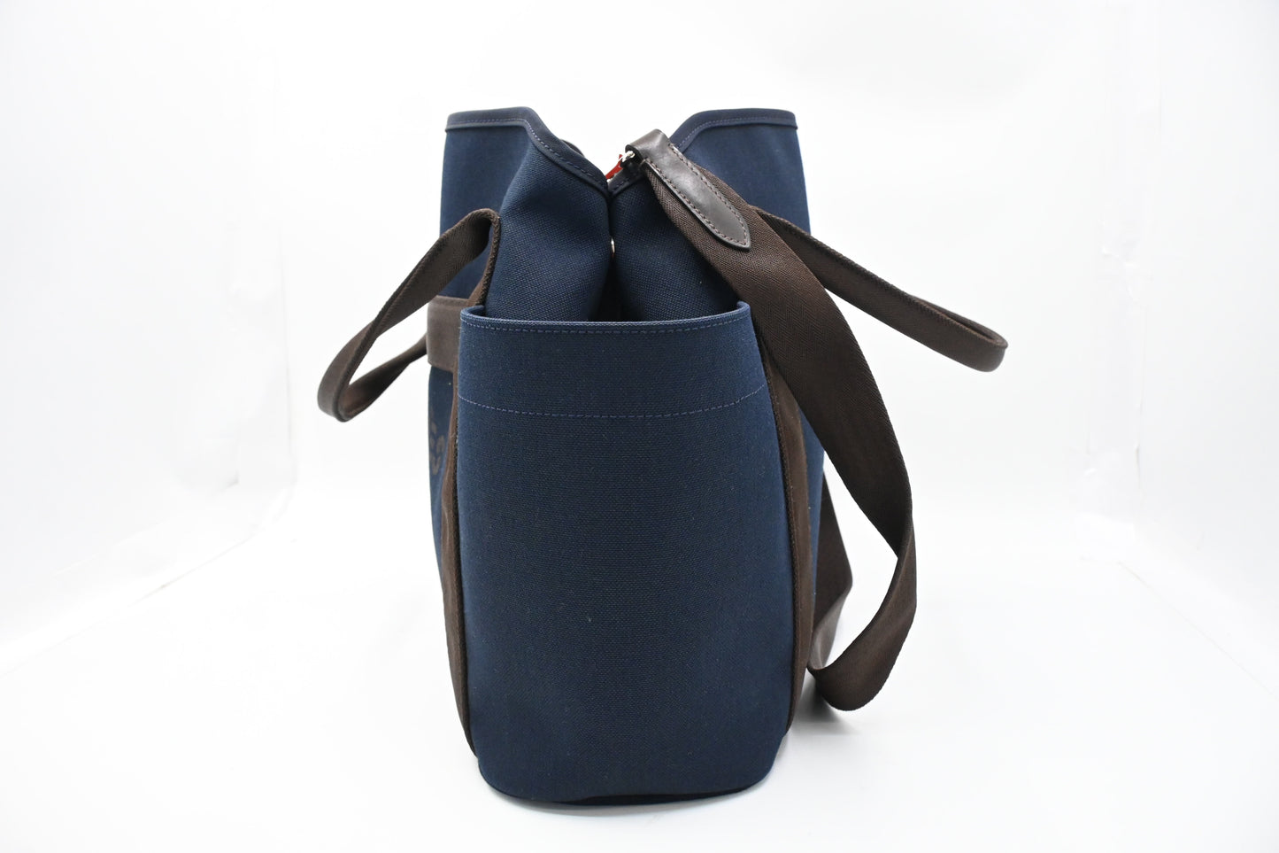 Hermes Sac de Pansage/Grooming Bag in Navy Blue Canvas