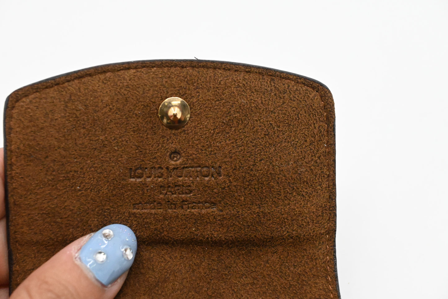 Louis Vuitton Cufflinks Case in Damier Ebene Canvas