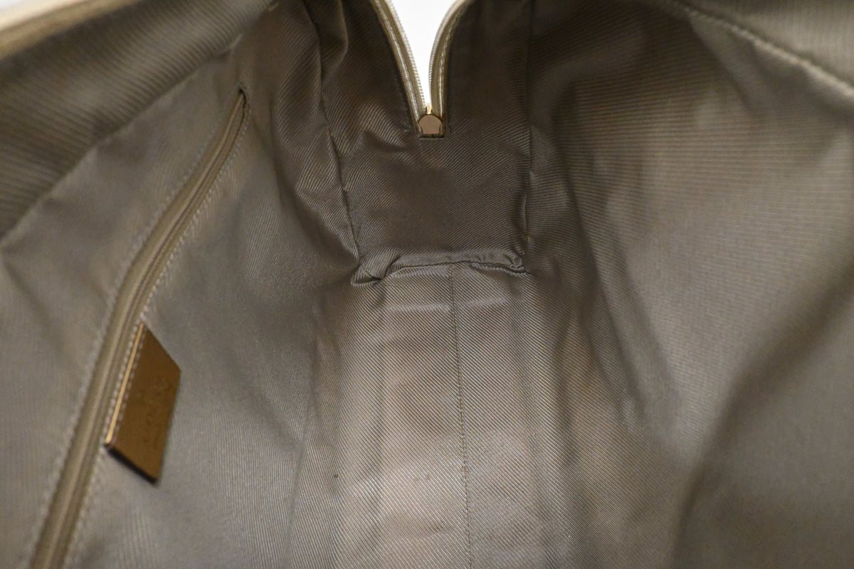 Gucci Boston Bag in Gold Canvas