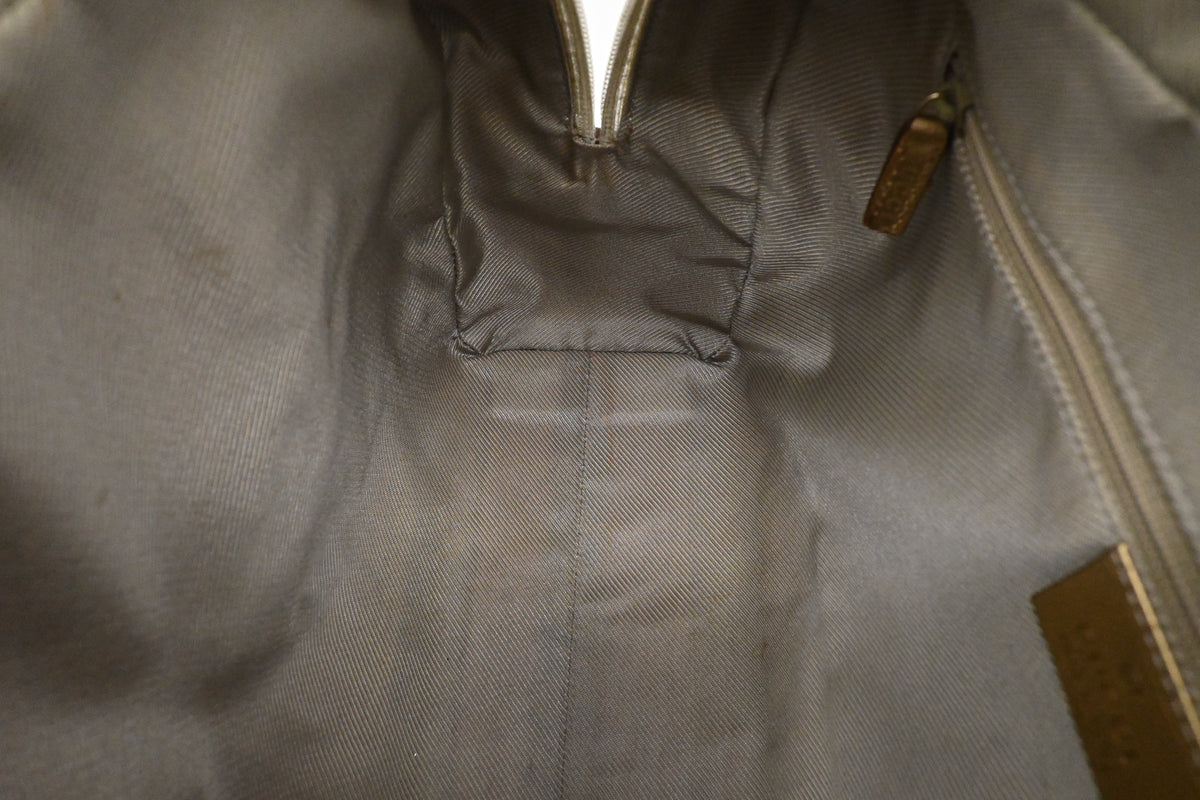 Gucci Boston Bag in Gold Canvas
