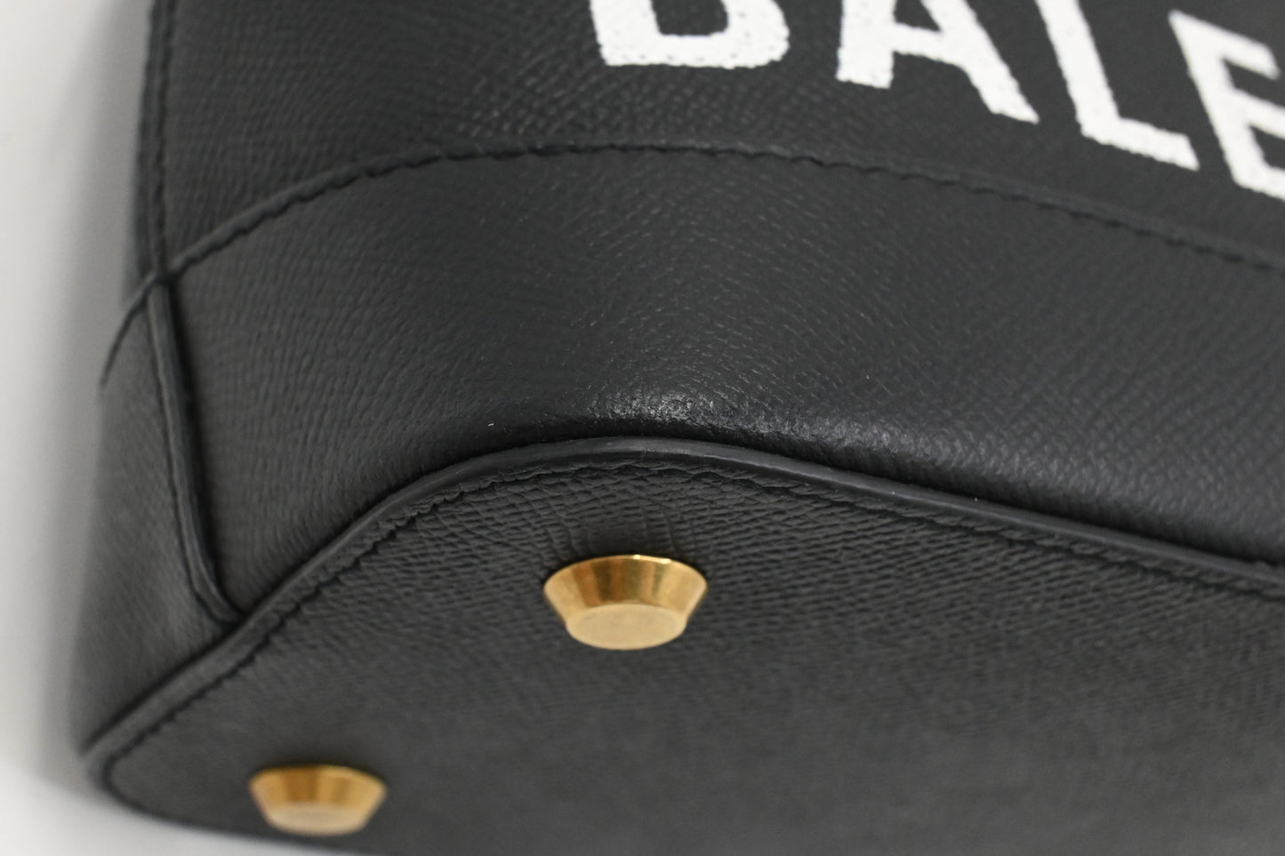 Balenciaga Ville Top-Handle Bag in Black Leather