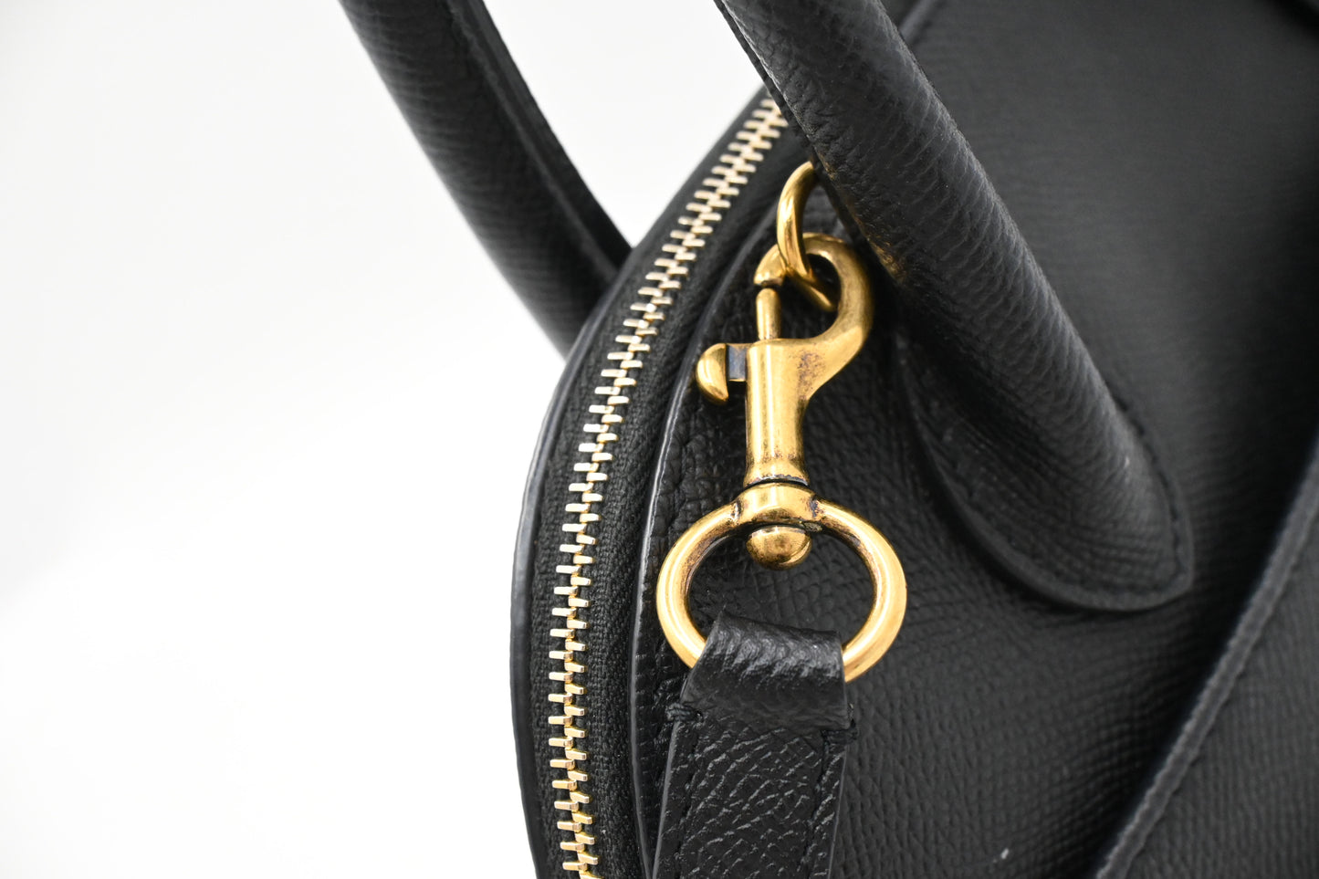 Balenciaga Ville Top-Handle Bag in Black Leather