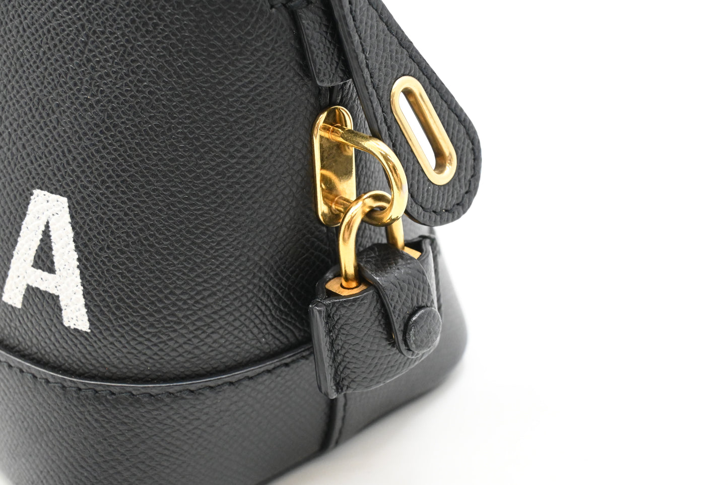 Balenciaga Ville Top-Handle Bag in Black Leather