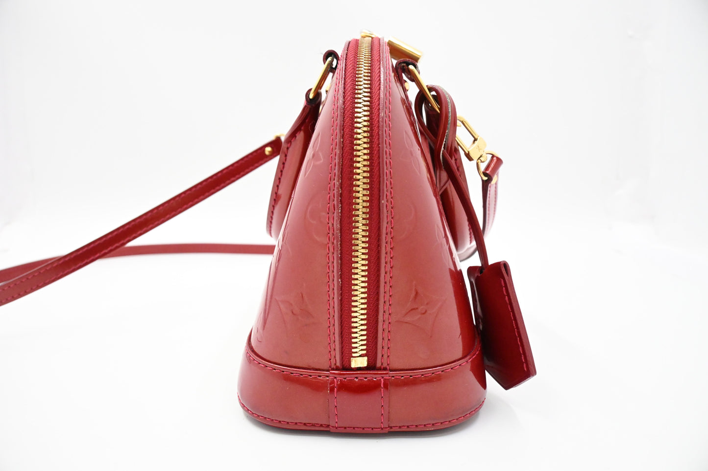 Louis Vuitton Alma BB in Red Vernis Leather