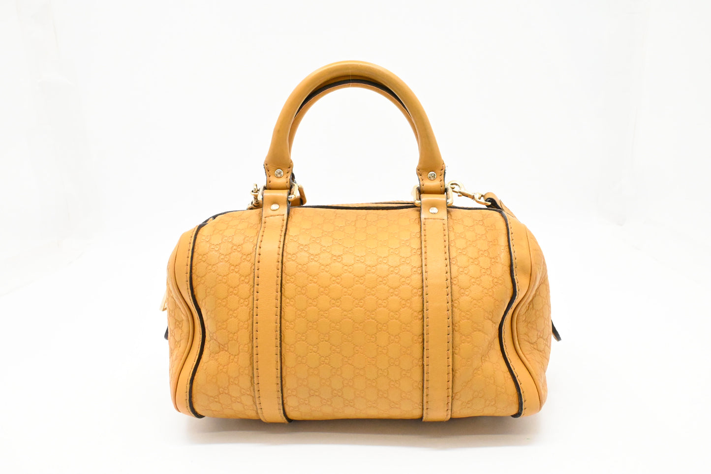 Gucci 2way Boston Bag in Yellow Micro Guccissima Leather