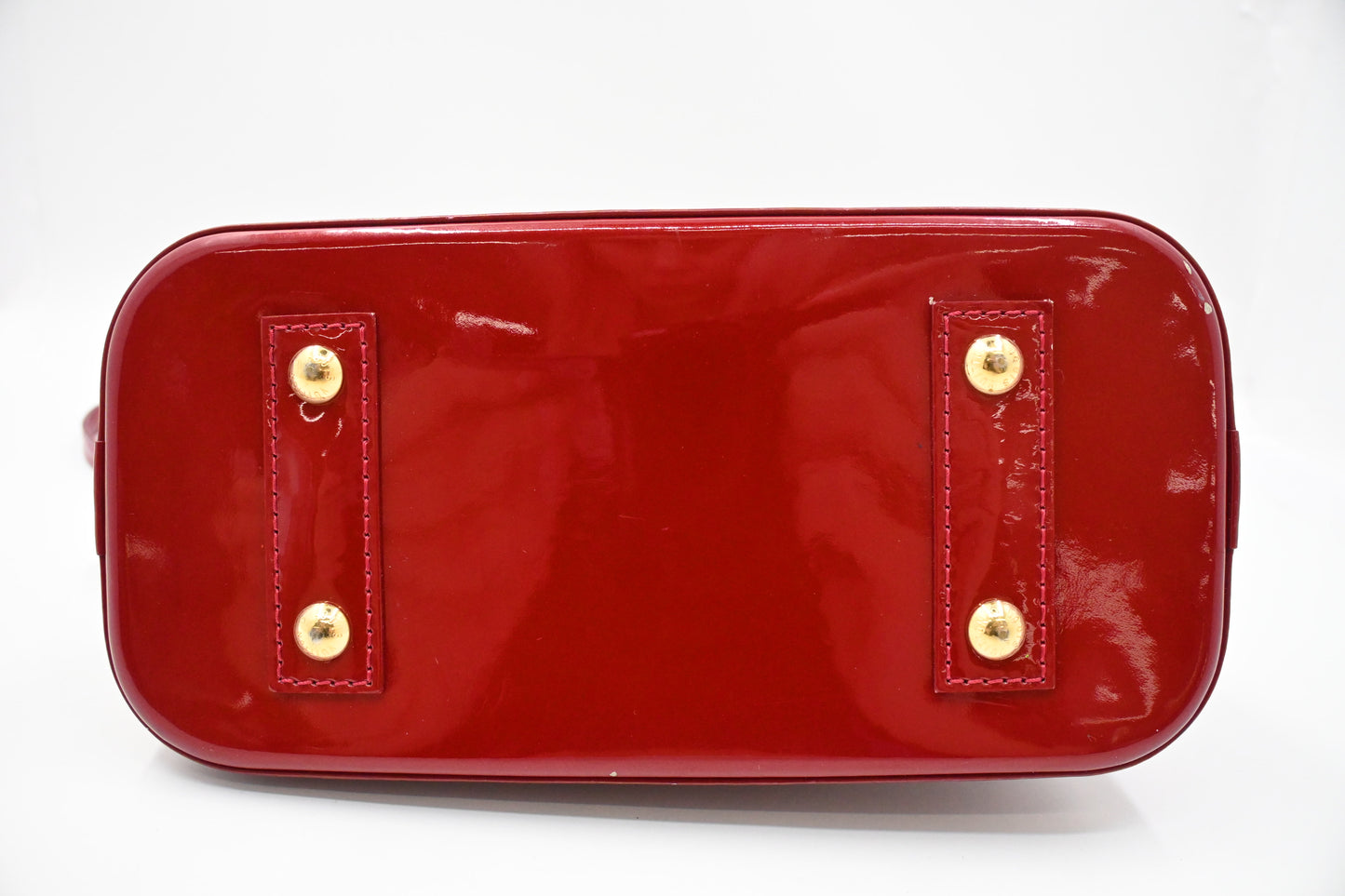 Louis Vuitton Alma BB in Red Vernis Leather