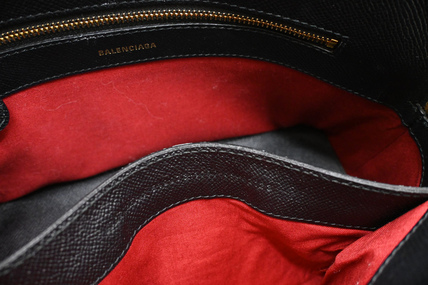 Balenciaga Ville Top-Handle Bag in Black Leather
