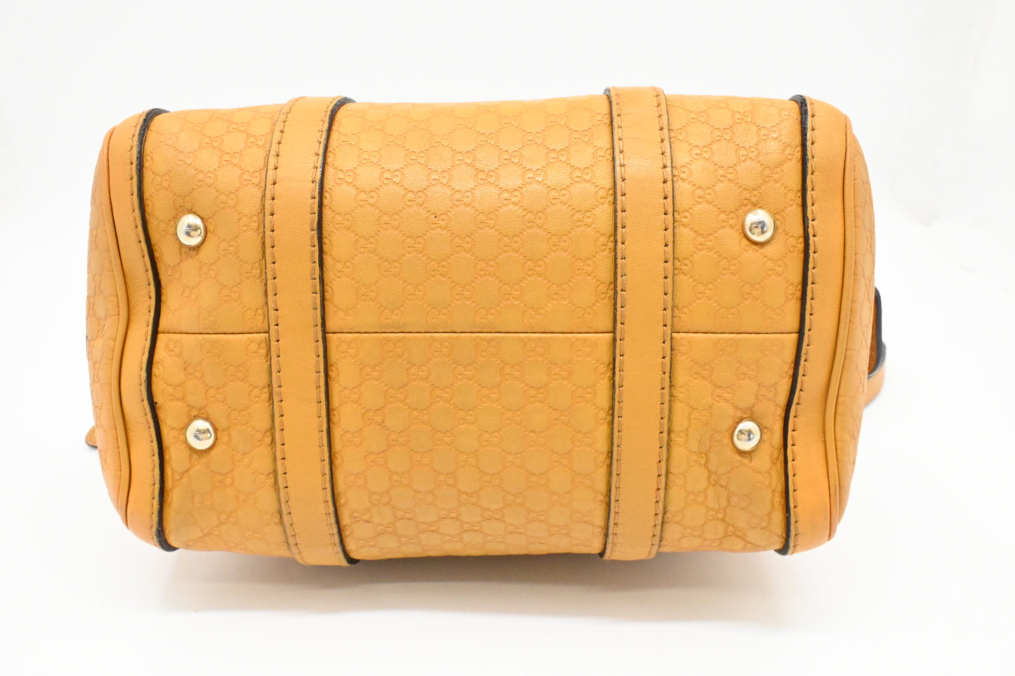 Gucci 2way Boston Bag in Yellow Micro Guccissima Leather