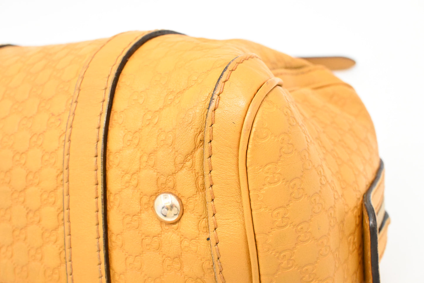 Gucci 2way Boston Bag in Yellow Micro Guccissima Leather