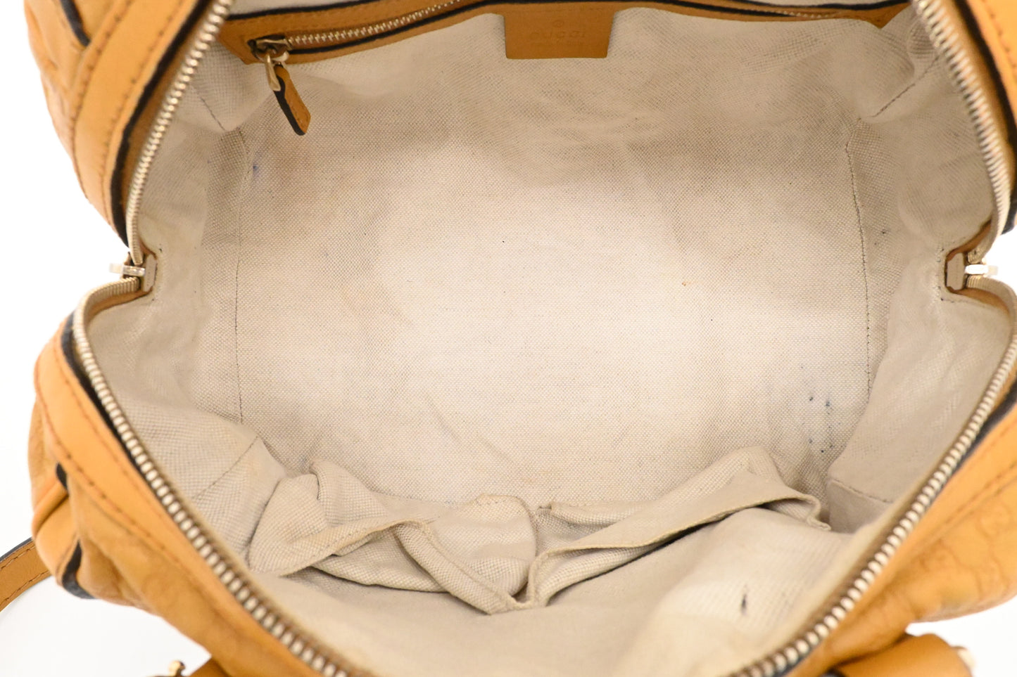 Gucci 2way Boston Bag in Yellow Micro Guccissima Leather