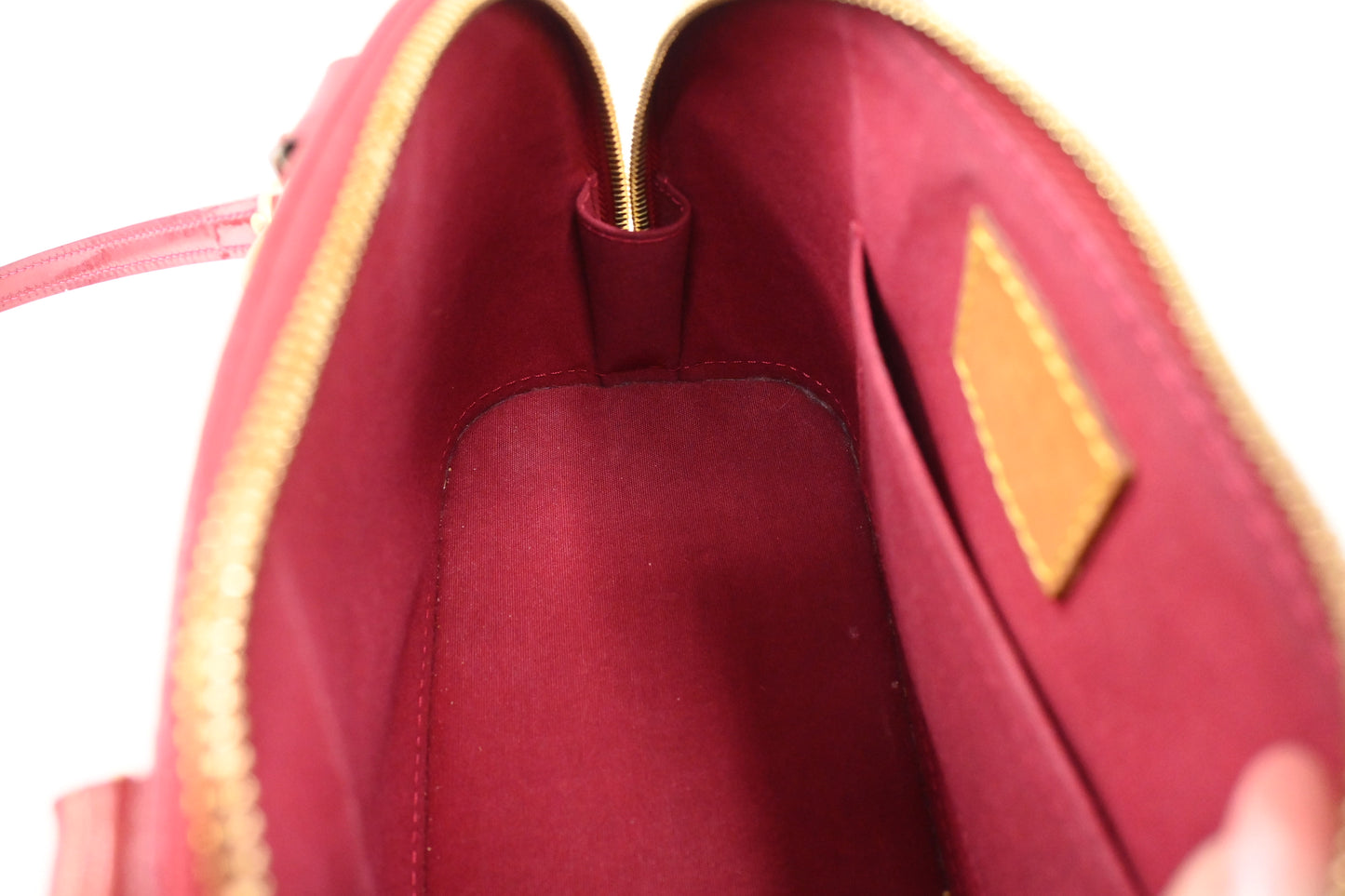 Louis Vuitton Alma BB in Red Vernis Leather