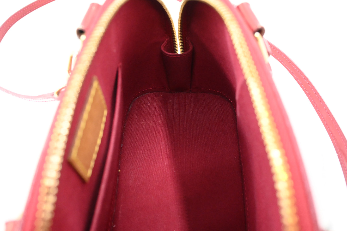 Louis Vuitton Alma BB in Red Vernis Leather