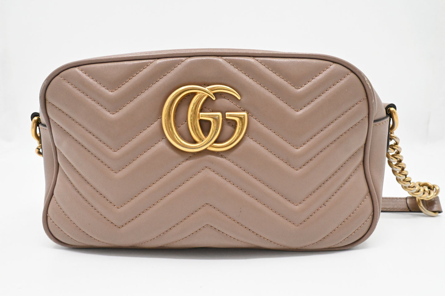 Gucci Marmont Crossbody in Porcelain Rose Leather