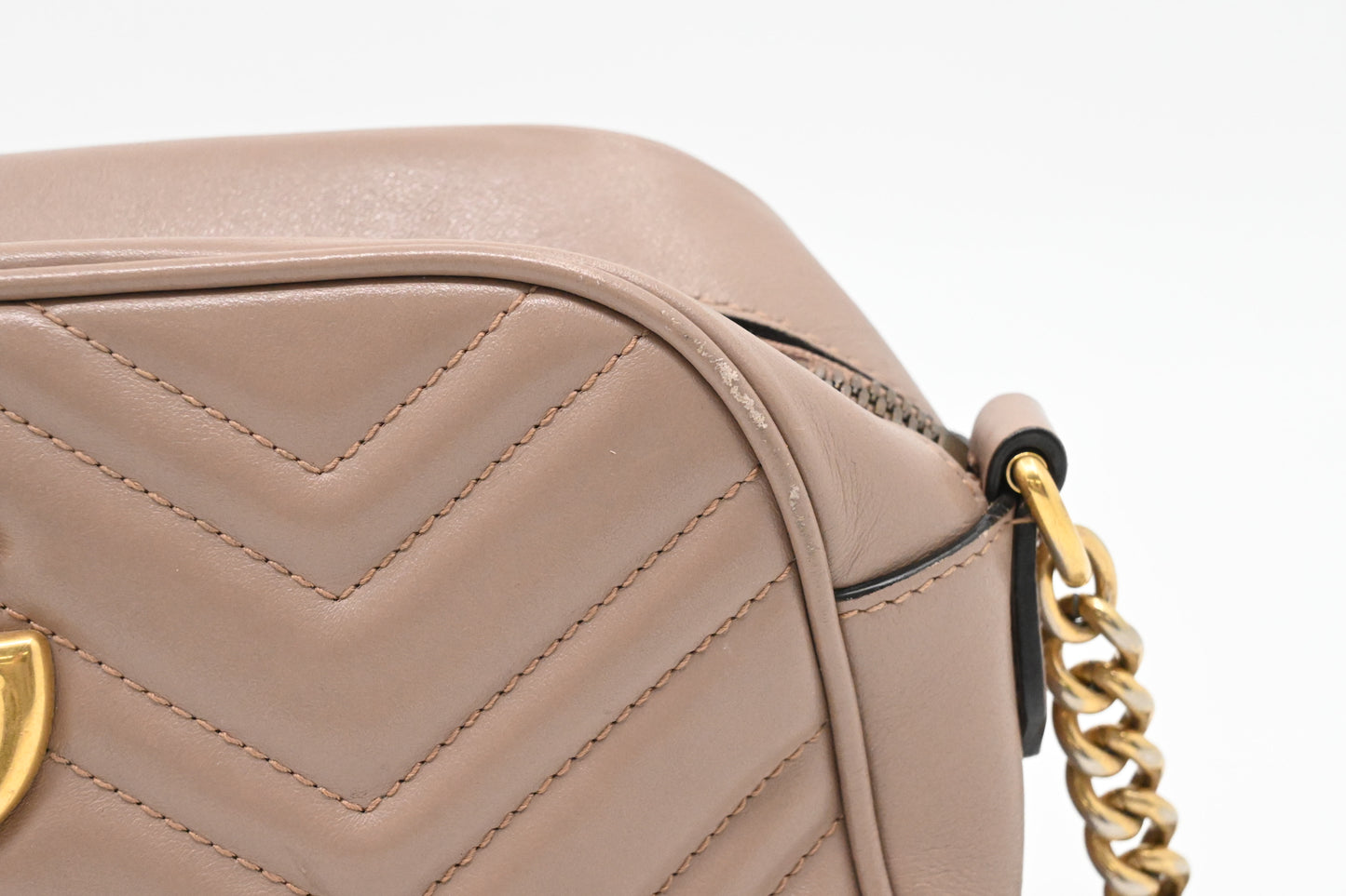 Gucci Marmont Crossbody in Porcelain Rose Leather