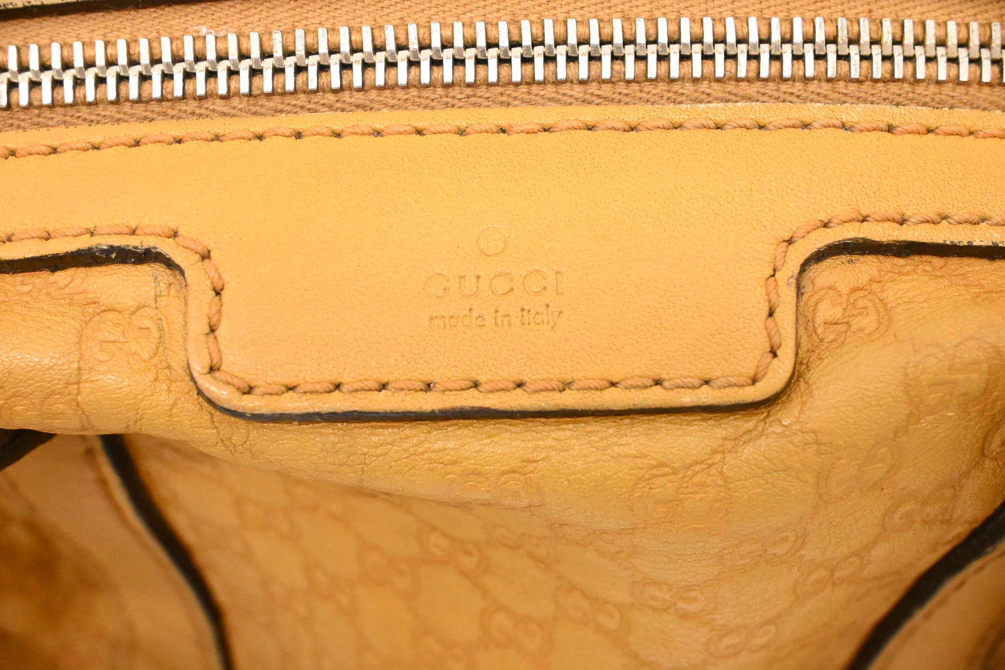 Gucci 2way Boston Bag in Yellow Micro Guccissima Leather