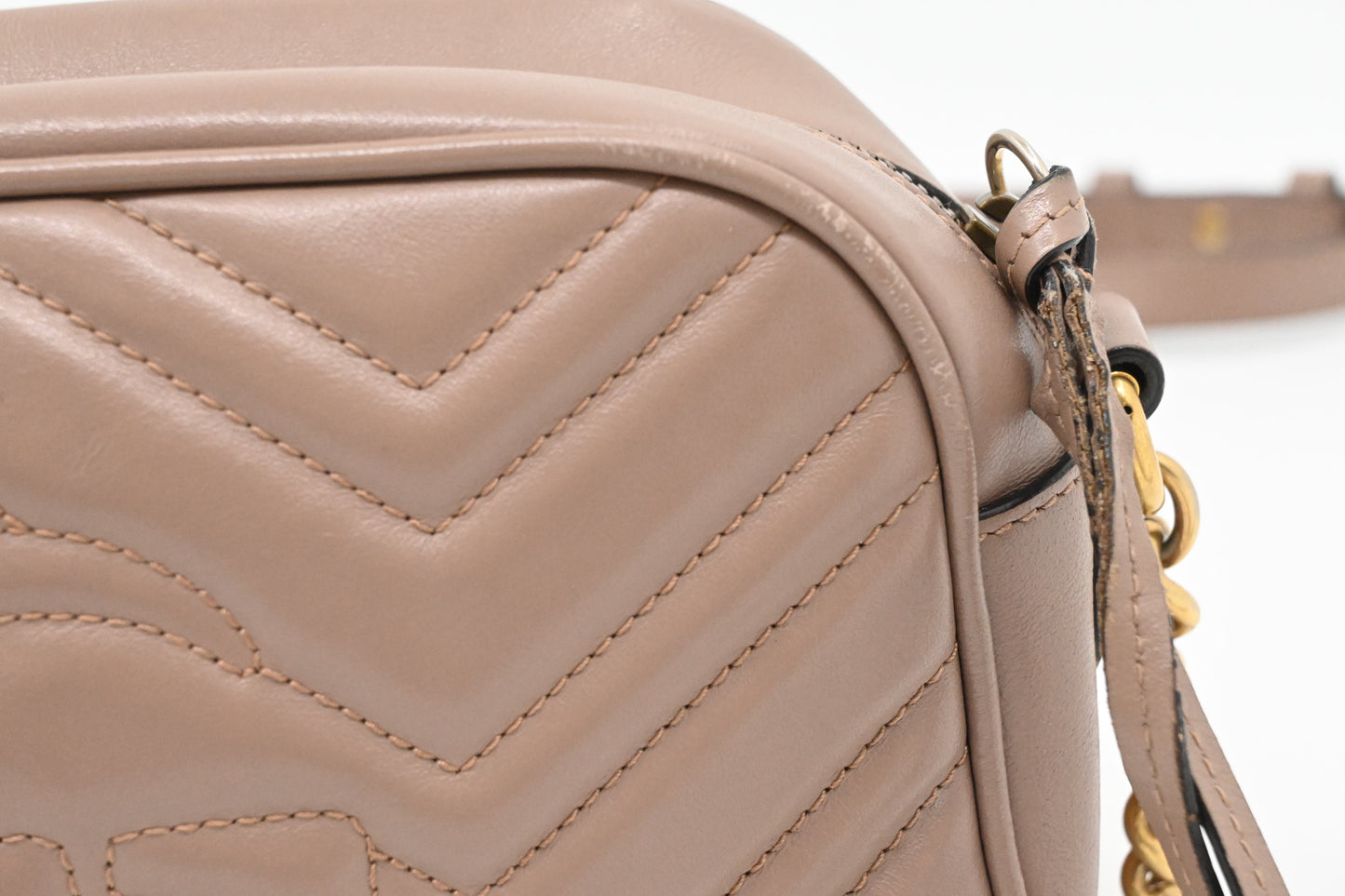 Gucci Marmont Crossbody in Porcelain Rose Leather