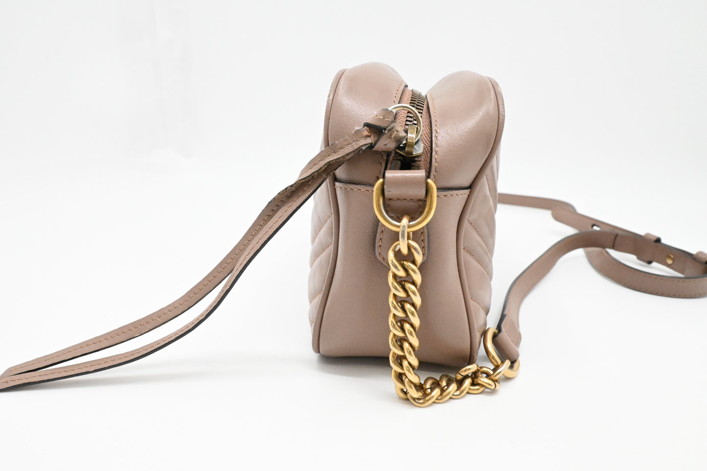 Gucci Marmont Crossbody in Porcelain Rose Leather