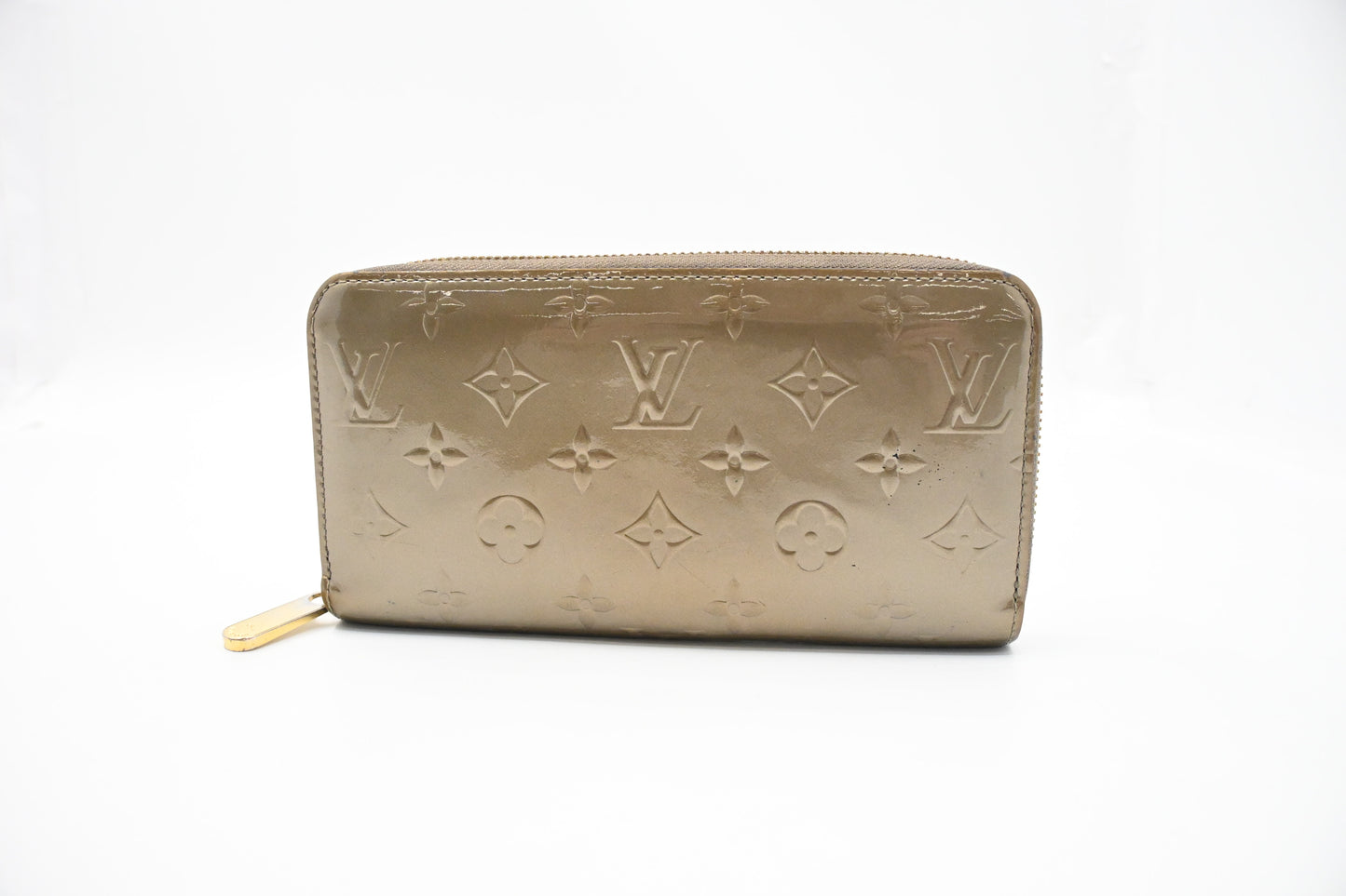 Louis Vuitton Zippy Wallet in Bronze Vernis Leather