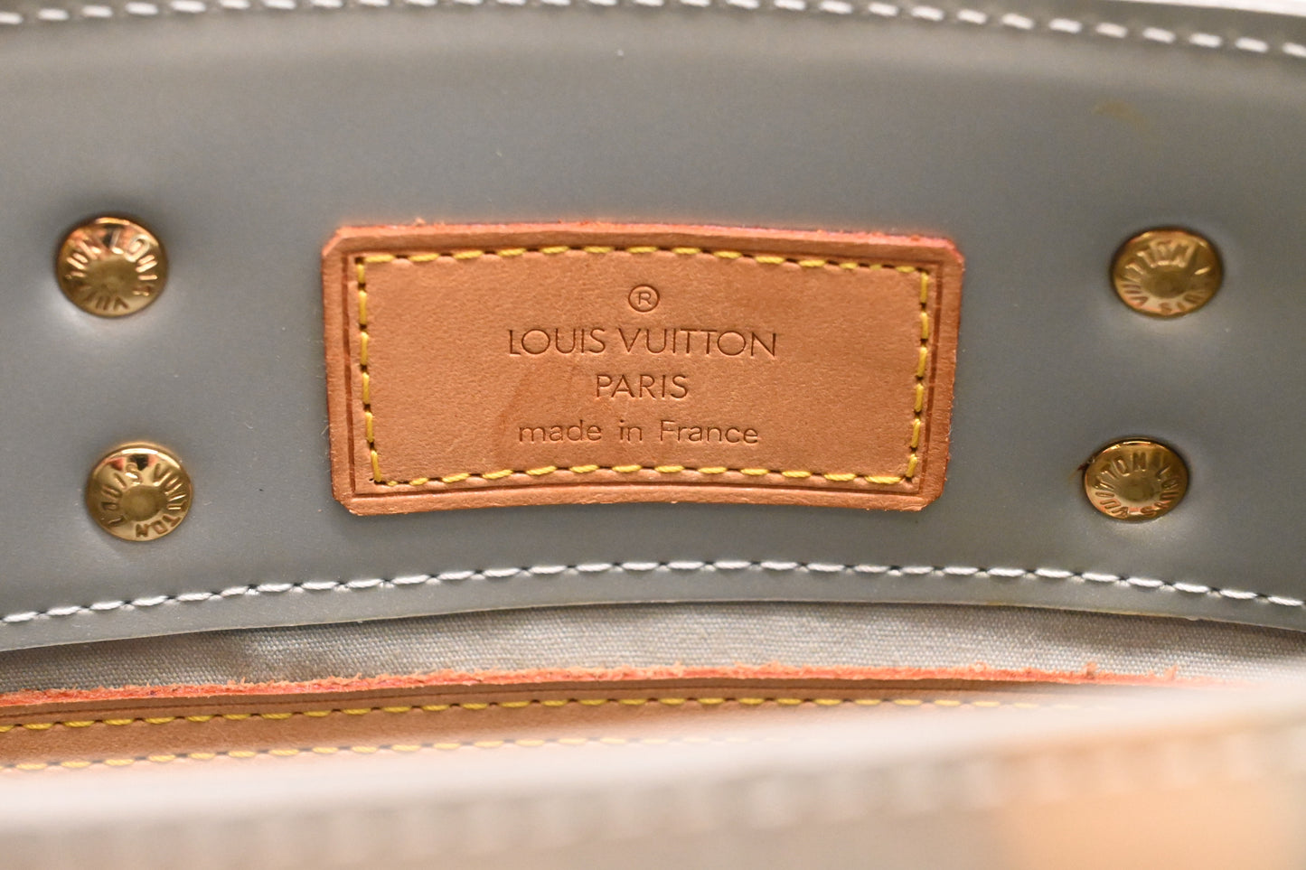 Louis Vuitton Reade PM in Light Blue Vernis Leather