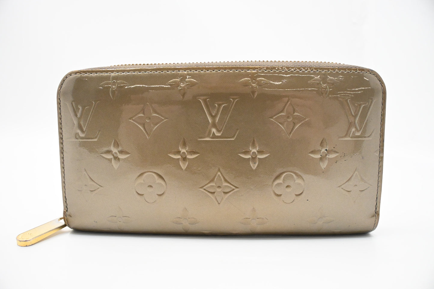 Louis Vuitton Zippy Wallet in Bronze Vernis Leather