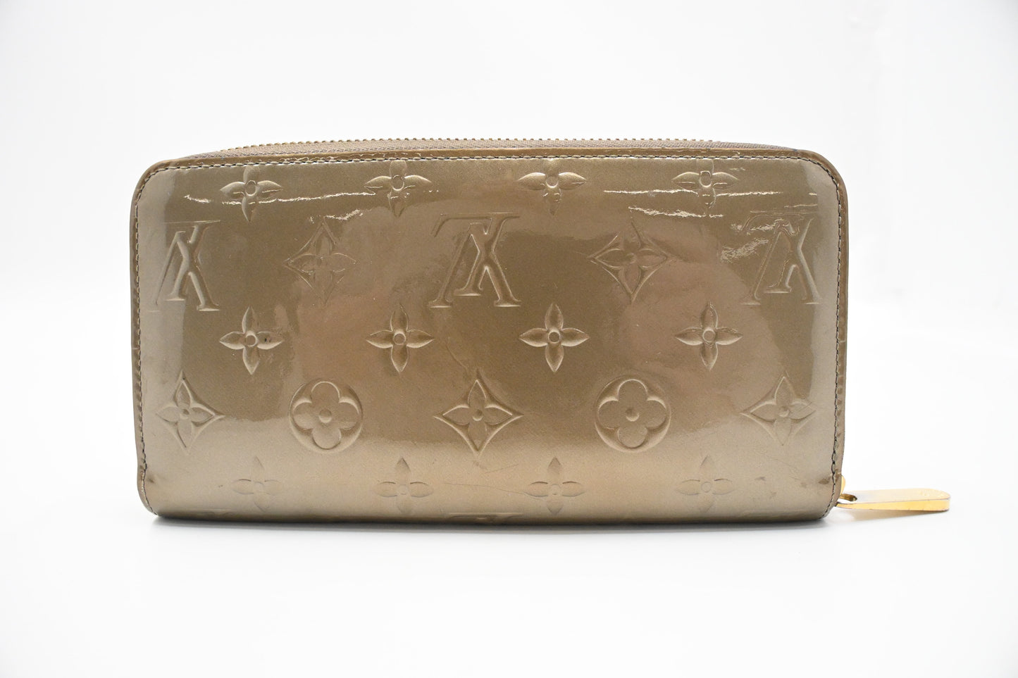 Louis Vuitton Zippy Wallet in Bronze Vernis Leather