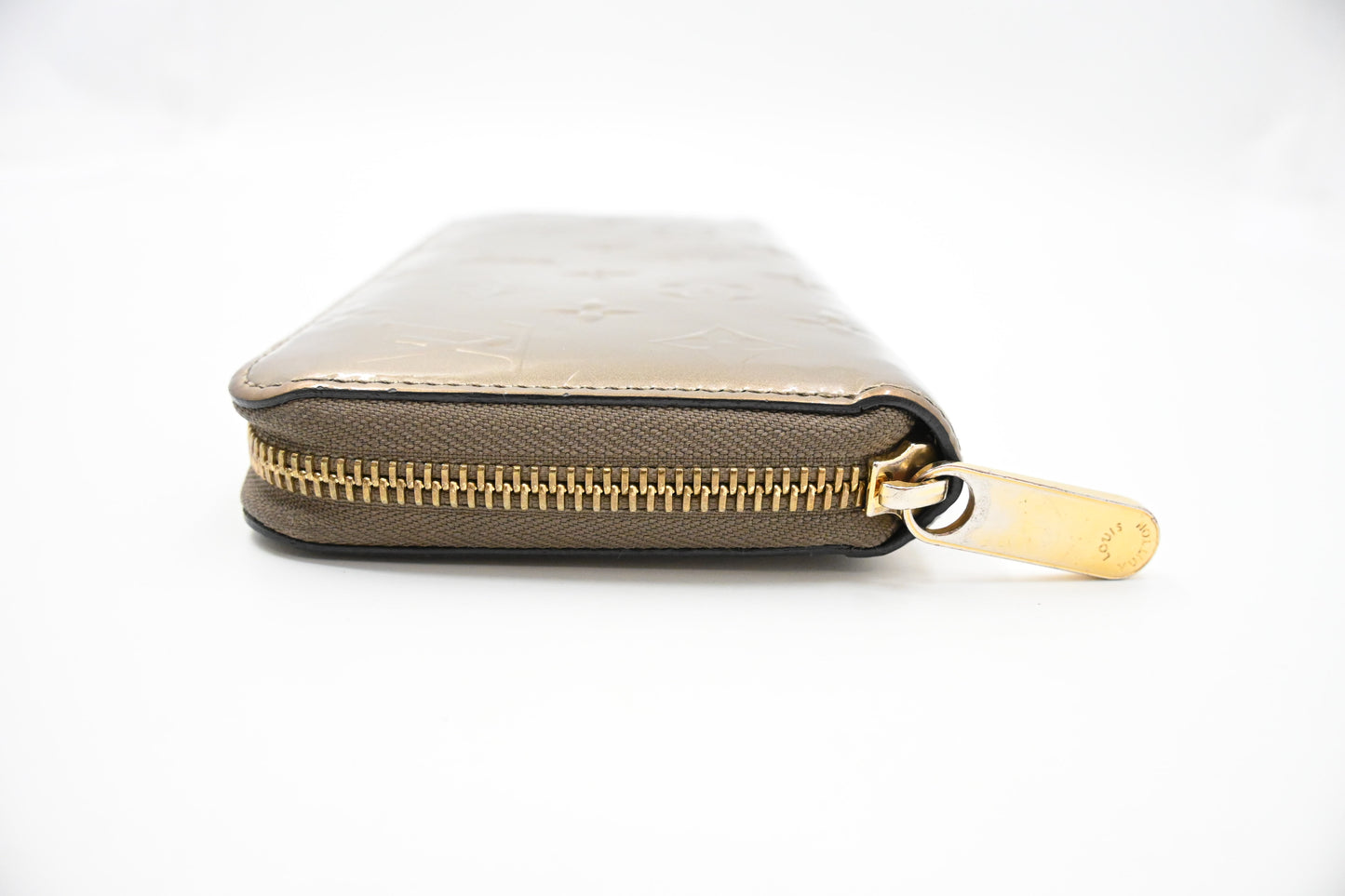Louis Vuitton Zippy Wallet in Bronze Vernis Leather