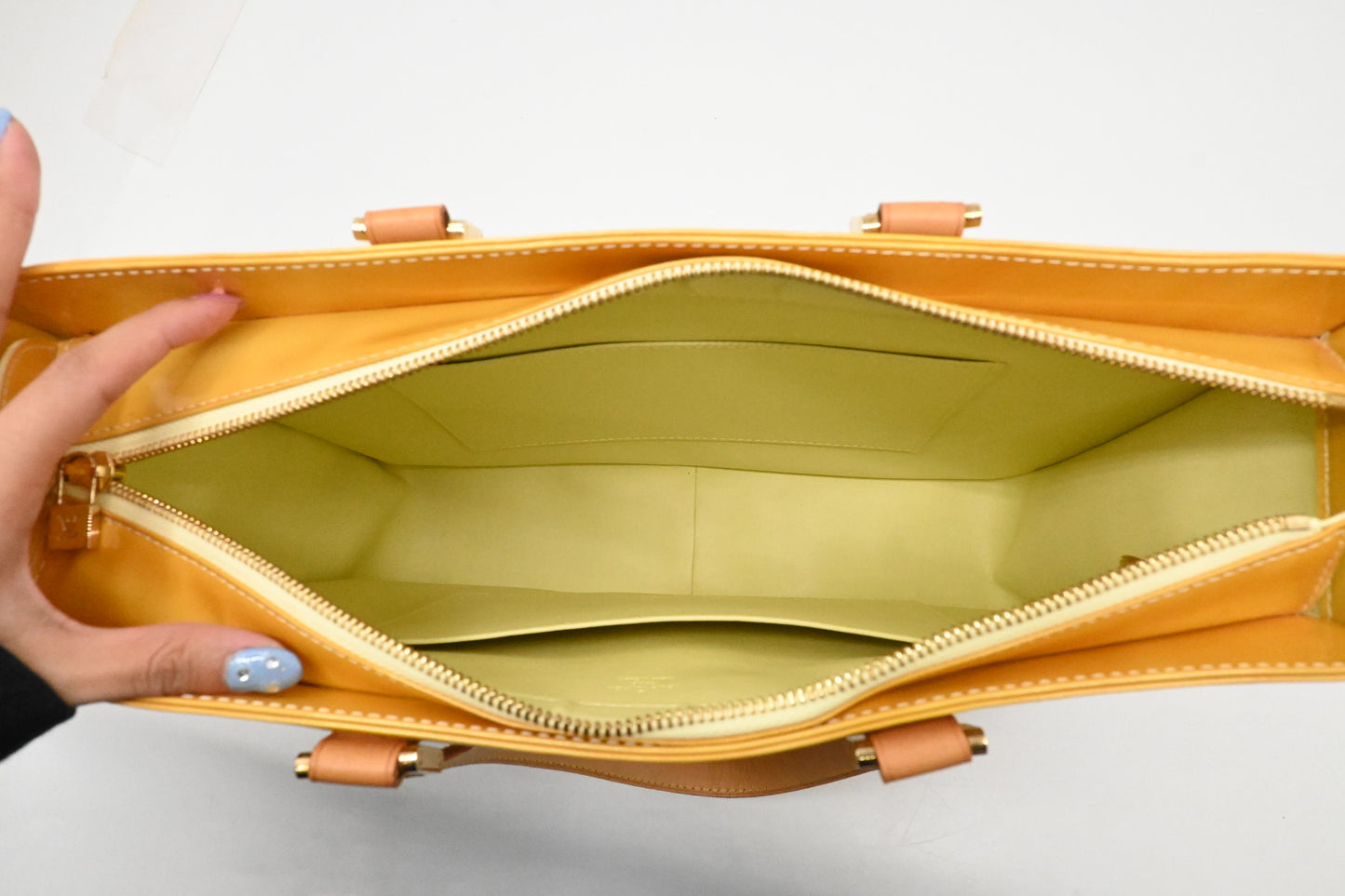 Louis Vuitton Columbus in Yellow Vernis Leather