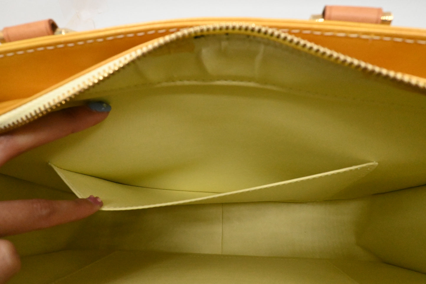 Louis Vuitton Columbus in Yellow Vernis Leather