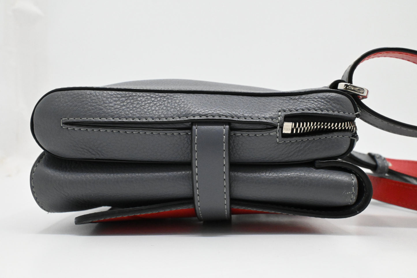 Louboutin Benech Reporter in Grey Leather