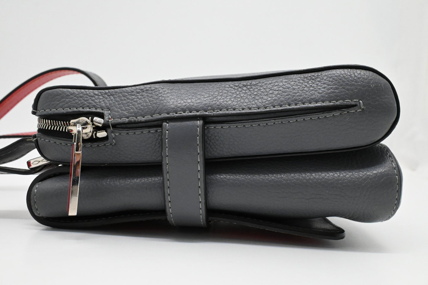 Louboutin Benech Reporter in Grey Leather