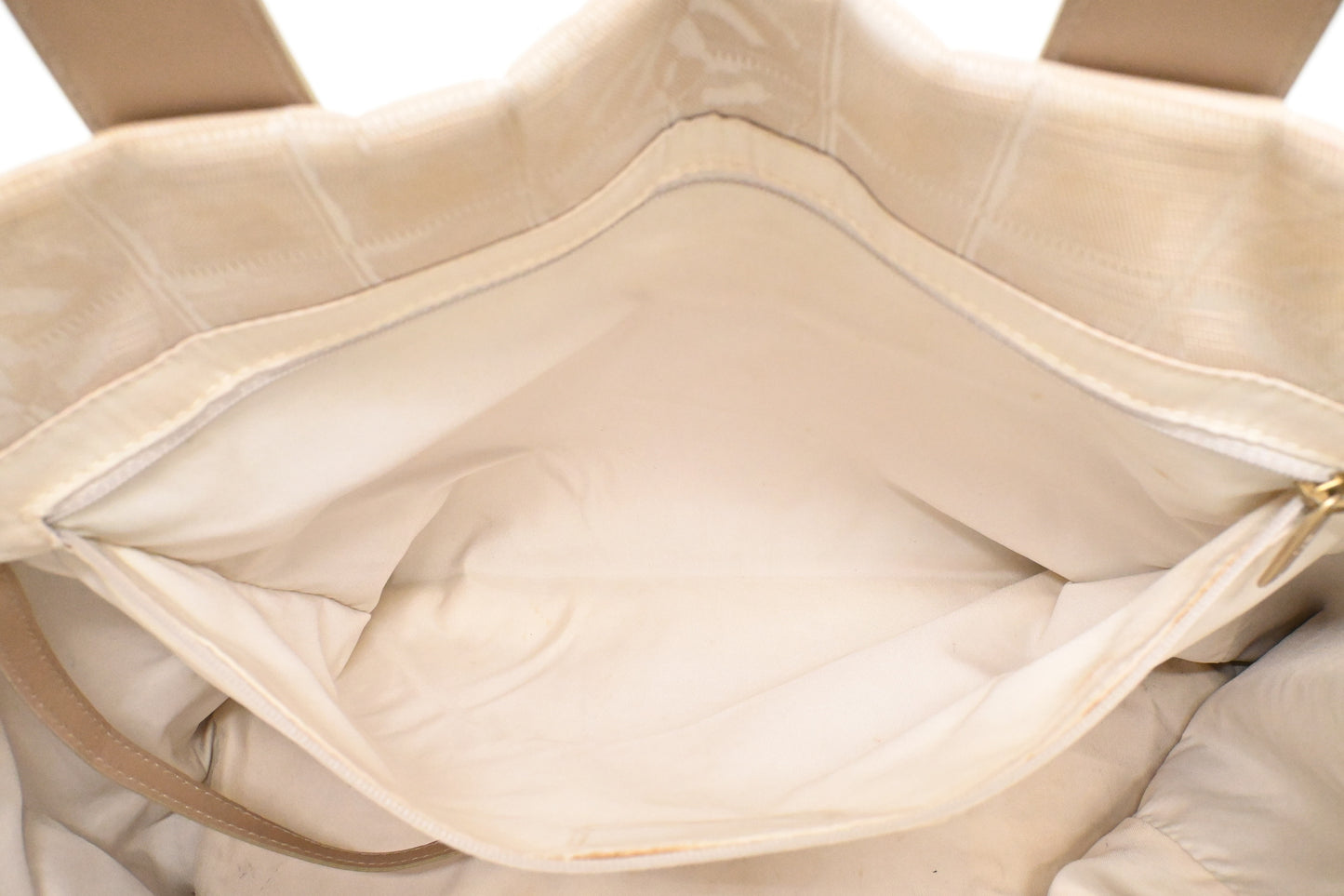 Chanel New Travel Line Tote Bag in Beige Canvas