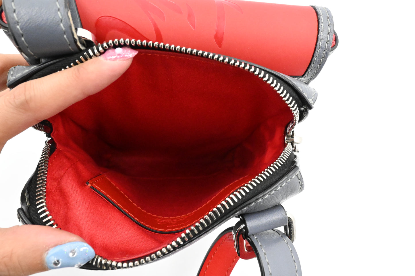 Louboutin Benech Reporter in Grey Leather