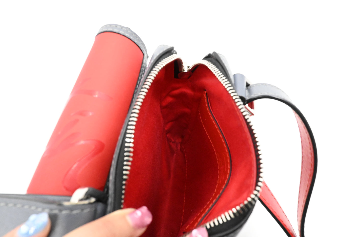 Louboutin Benech Reporter in Grey Leather