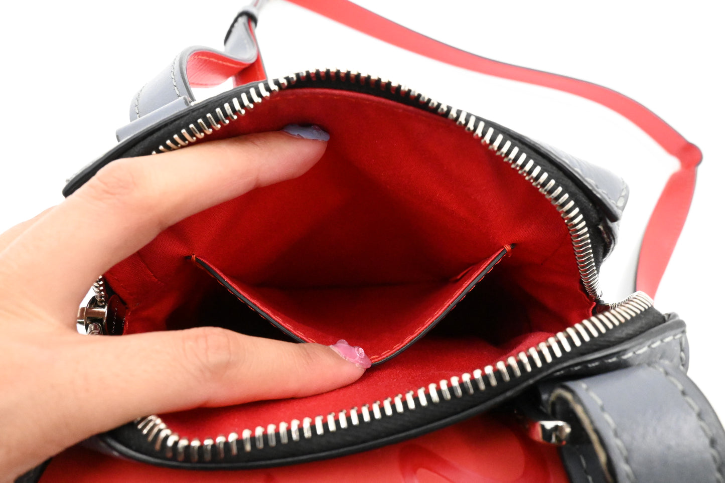 Louboutin Benech Reporter in Grey Leather