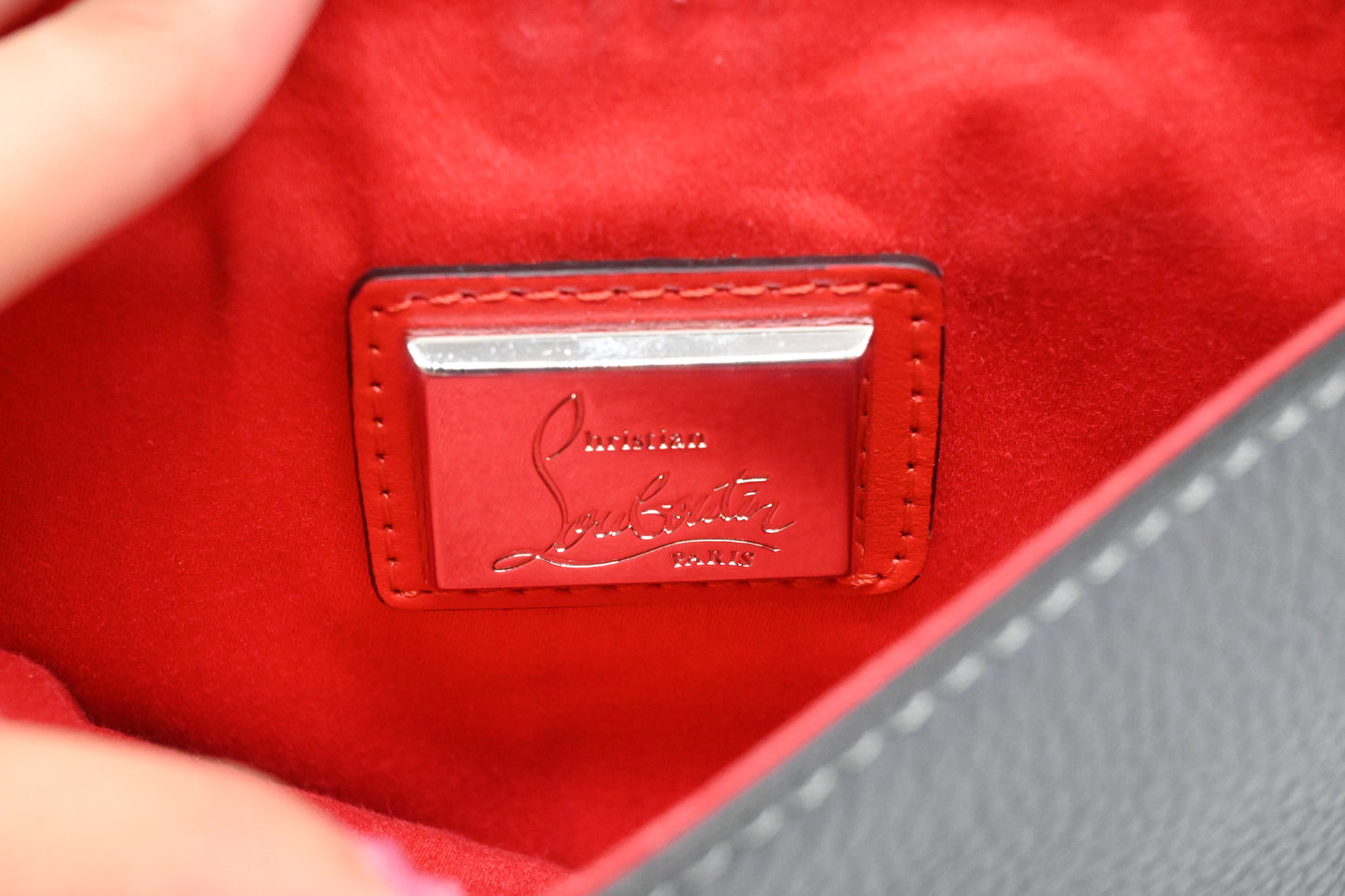 Louboutin Benech Reporter in Grey Leather