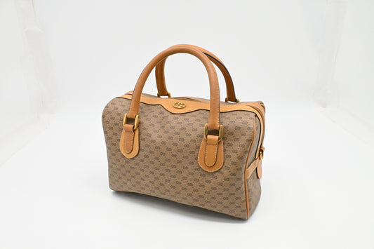 Gucci Boston Bag in Micro GG Coated Canvas