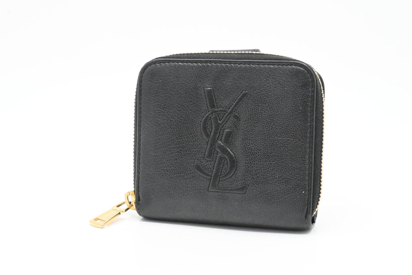 YSL Saint Laurent Compact Wallet in Black Leather