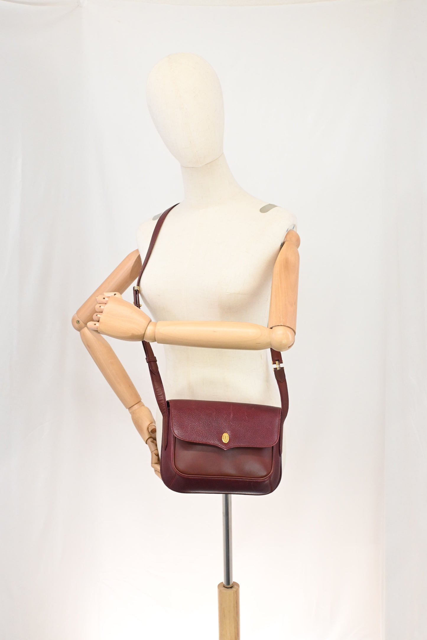 Cartier Crossbody in Burgundy Leather