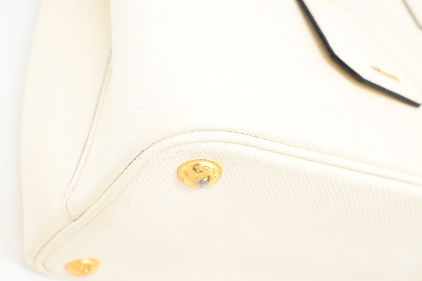 Prada Medium Handbag in White Saffiano Leather