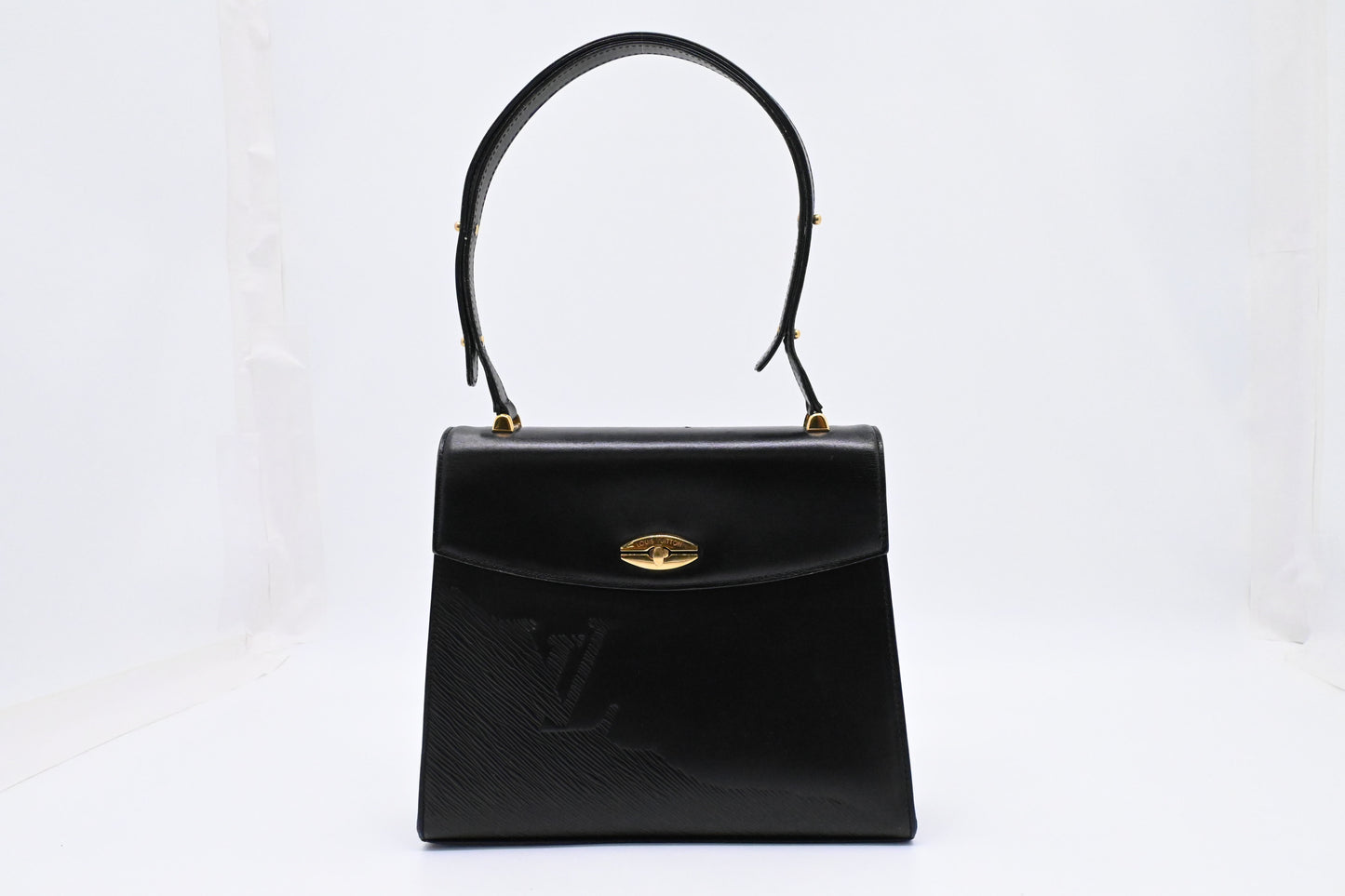 Louis Vuitton Sparte Shoulder Bag in Black Partial Grain Leather