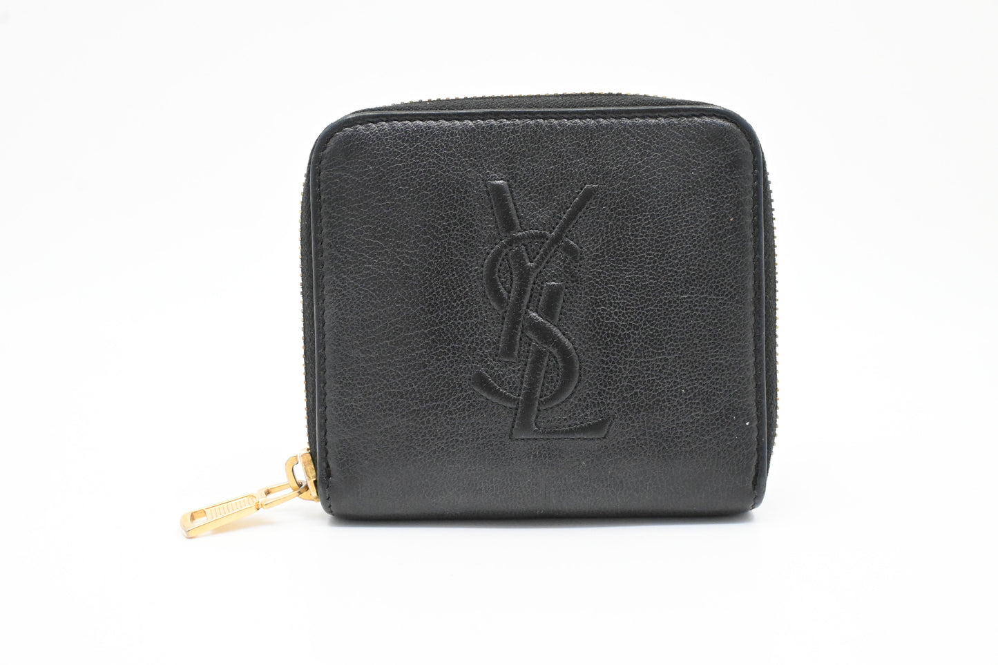 YSL Saint Laurent Compact Wallet in Black Leather