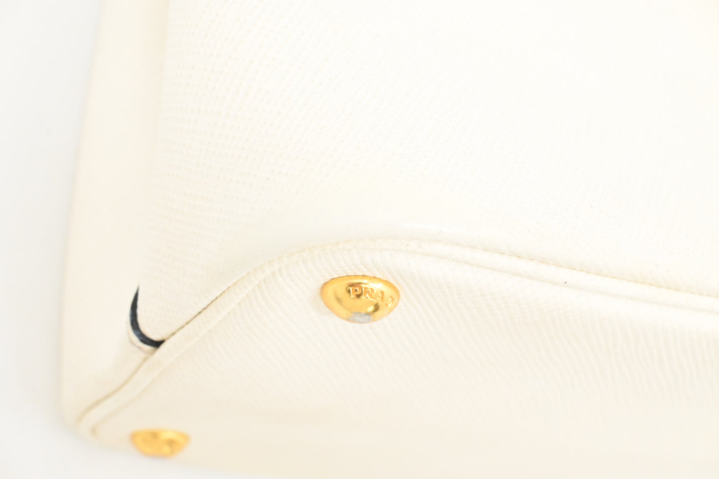 Prada Medium Handbag in White Saffiano Leather