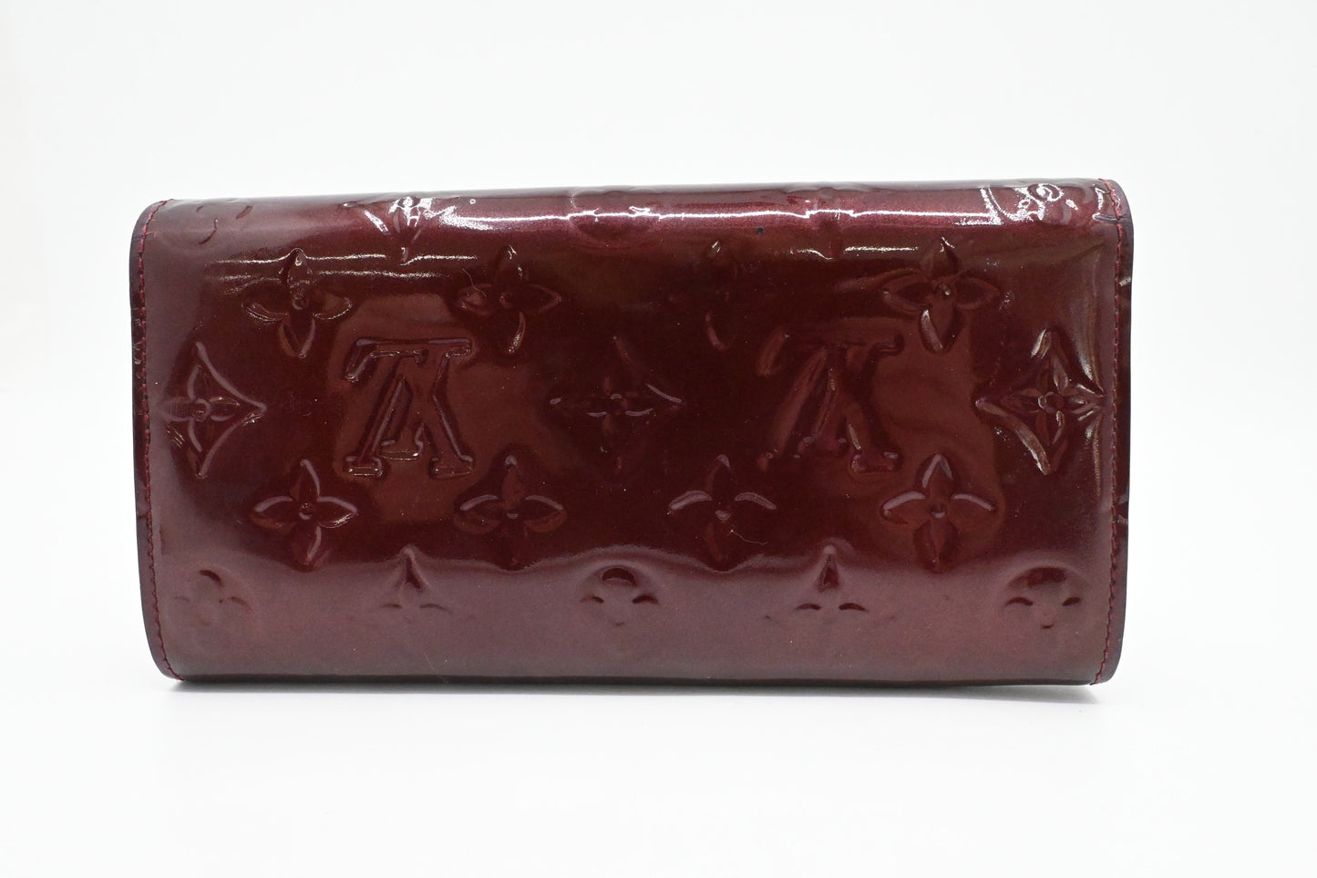 Louis Vuitton Sarah Wallet in Amarante Vernis Leather