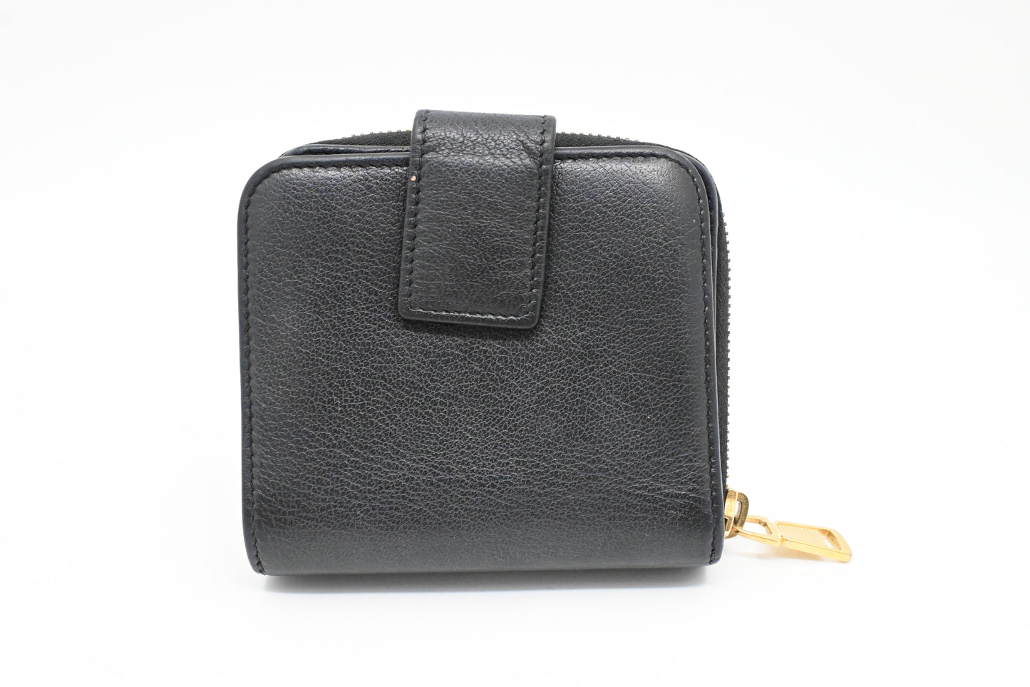 YSL Saint Laurent Compact Wallet in Black Leather