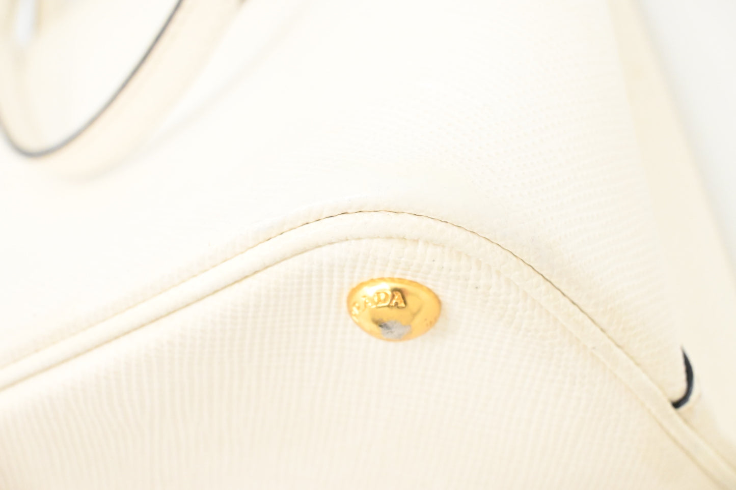 Prada Medium Handbag in White Saffiano Leather