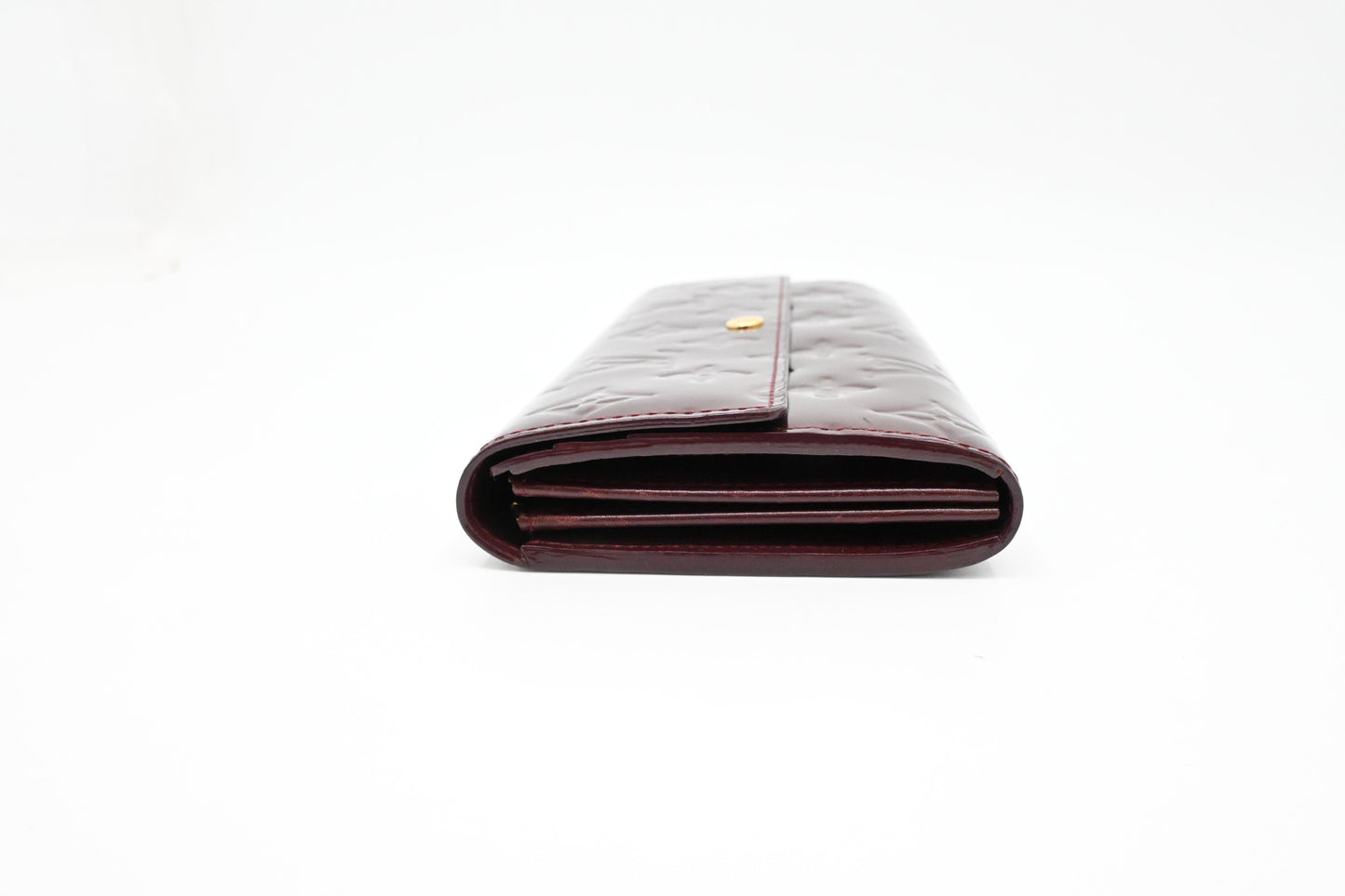 Louis Vuitton Sarah Wallet in Amarante Vernis Leather