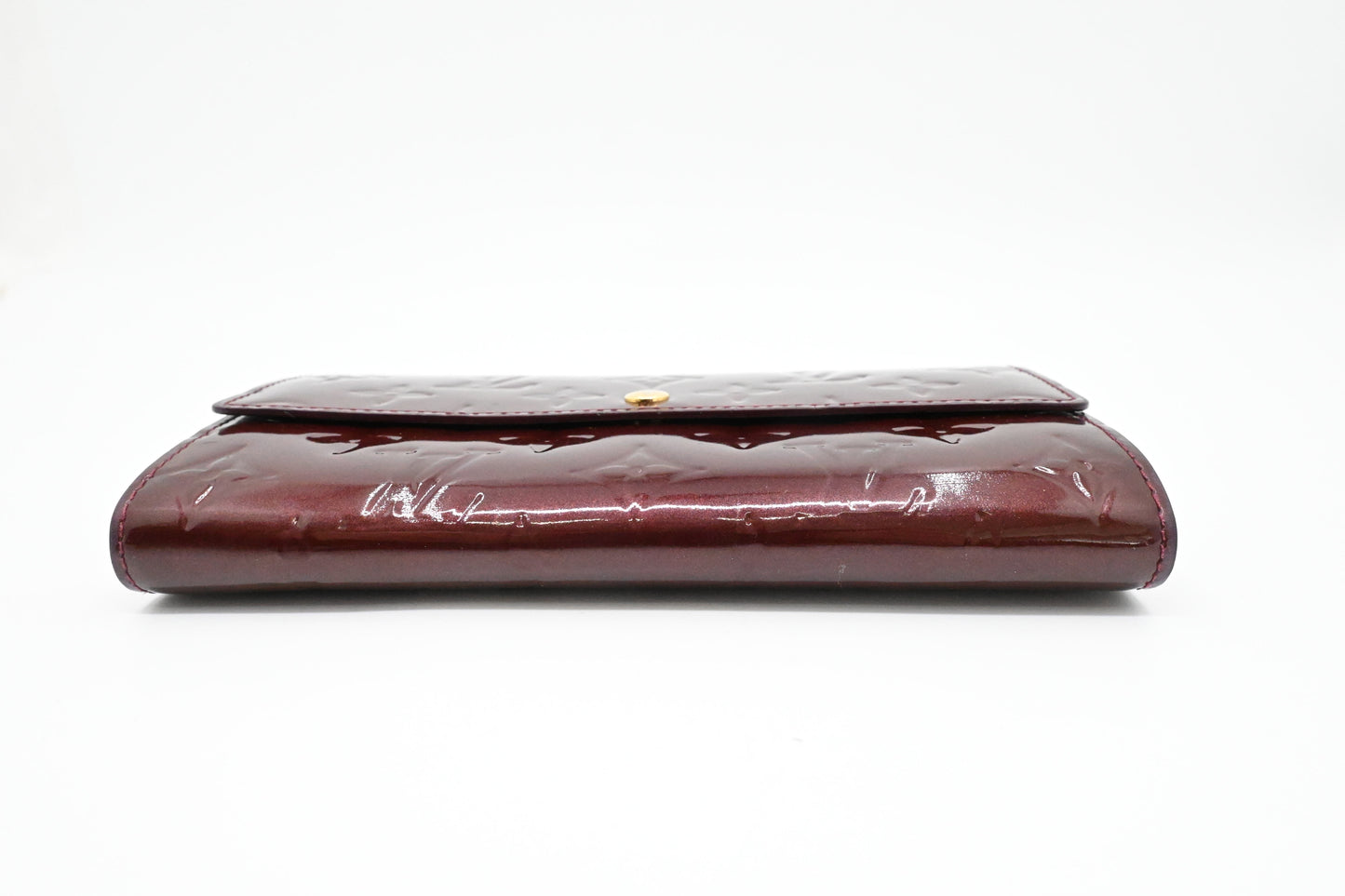 Louis Vuitton Sarah Wallet in Amarante Vernis Leather