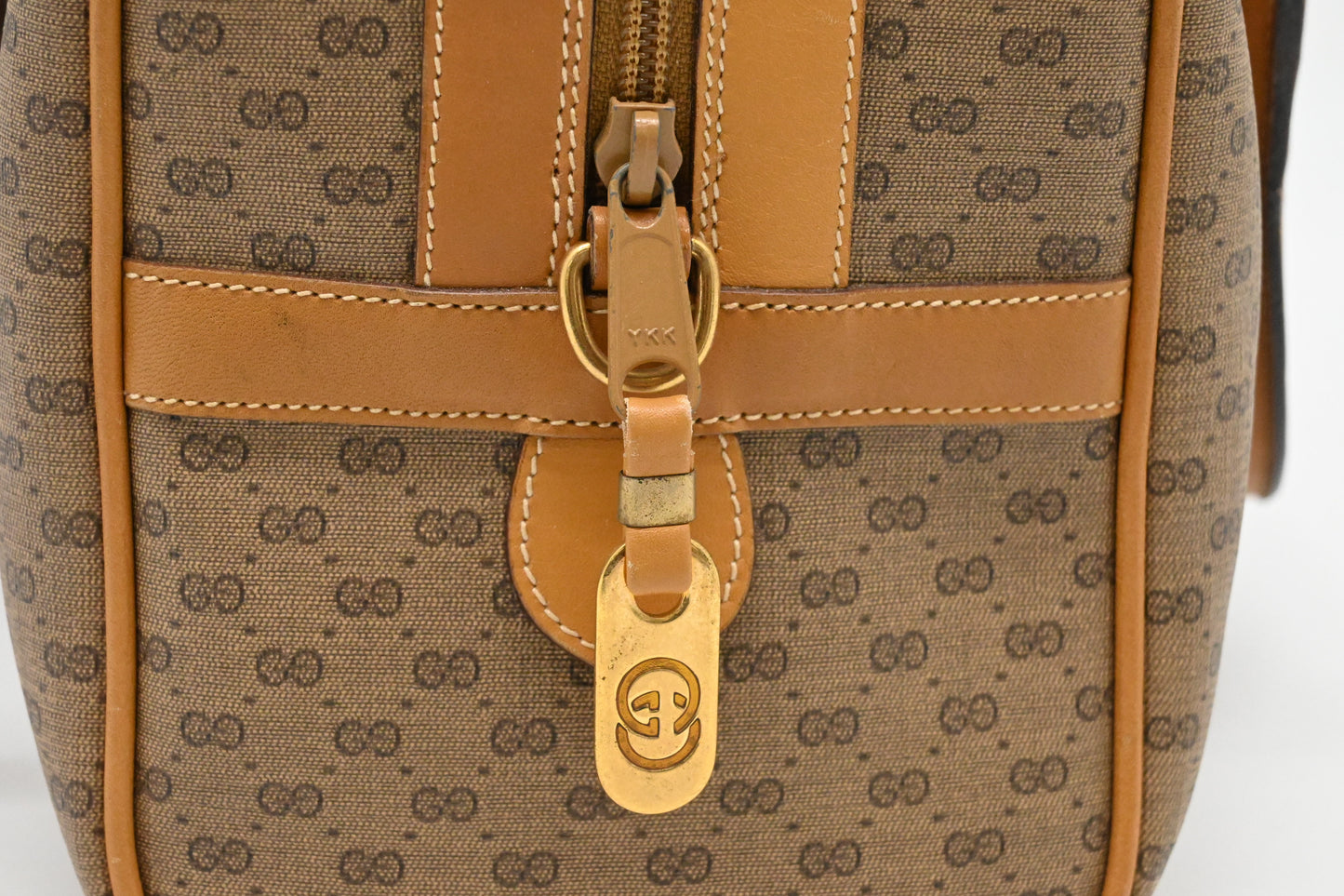Gucci Boston Bag in Micro GG Coated Canvas