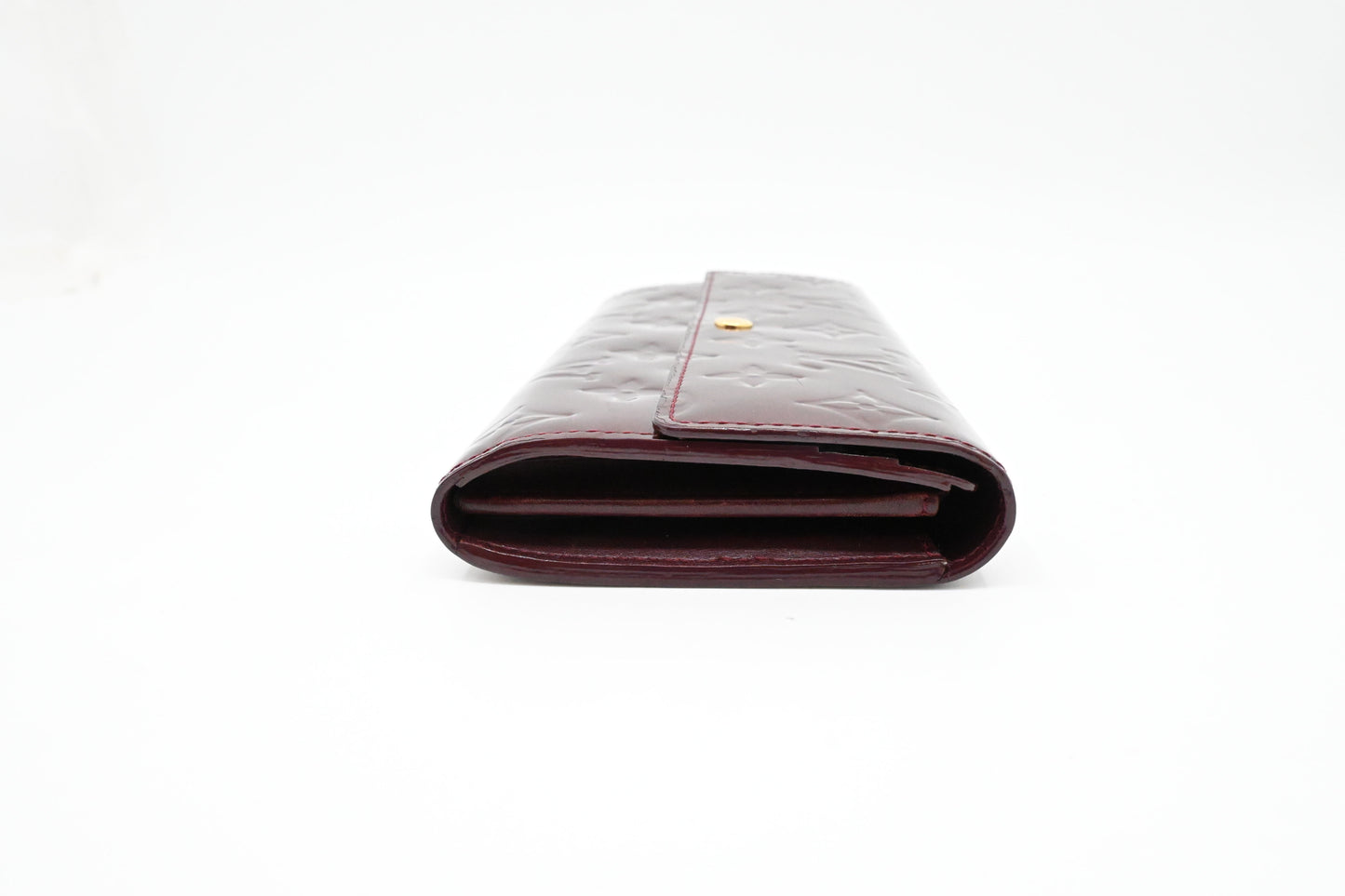Louis Vuitton Sarah Wallet in Amarante Vernis Leather