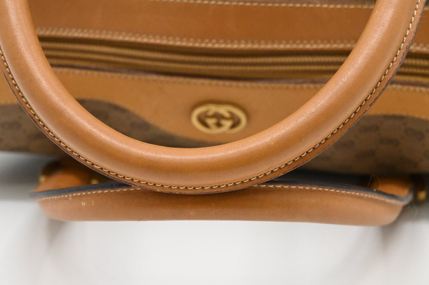 Gucci Boston Bag in Micro GG Coated Canvas